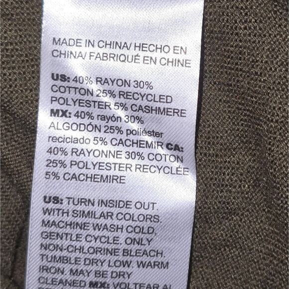 Chico's Ambered Olive Turtleneck Feather Weight Asymetrical Sweater Plus Size 2X - Picture 5 of 7